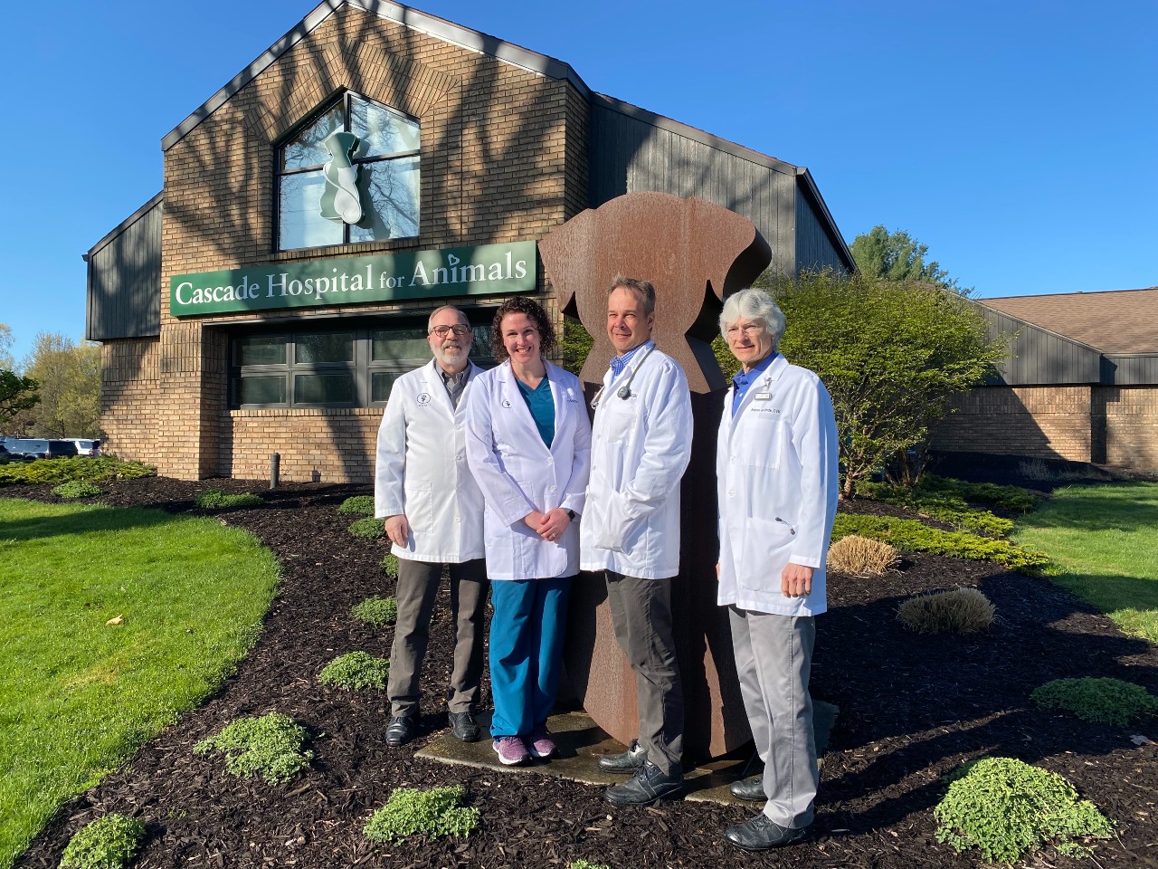 Dr. Schaffer poses with the rest of the leadership team.